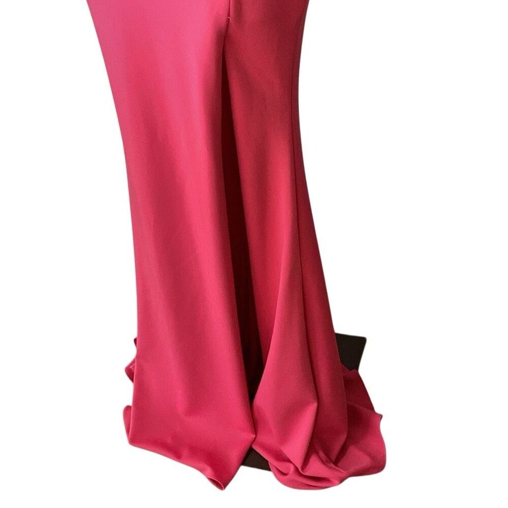NWT Jovani Pink Beaded One Shoulder Evening Gown Pageant Black Tie Gala 8 - Picture 7 of 11